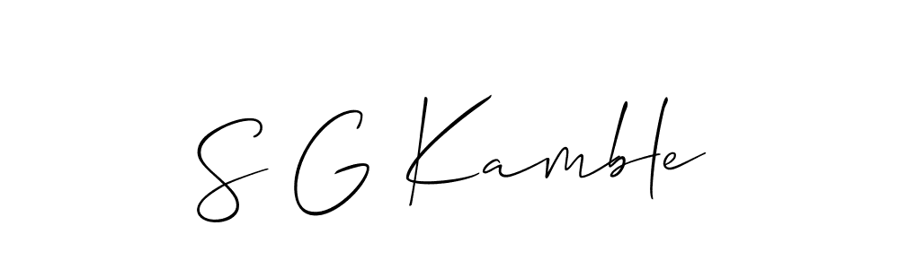 Design your own signature with our free online signature maker. With this signature software, you can create a handwritten (Allison_Script) signature for name S G Kamble. S G Kamble signature style 2 images and pictures png