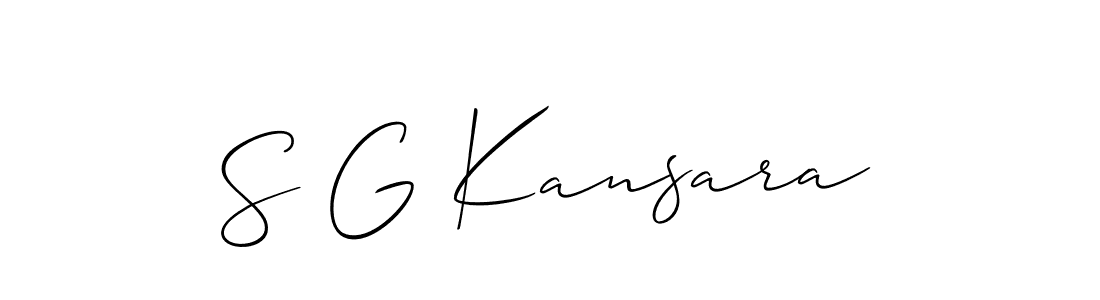 Also we have S G Kansara name is the best signature style. Create professional handwritten signature collection using Allison_Script autograph style. S G Kansara signature style 2 images and pictures png