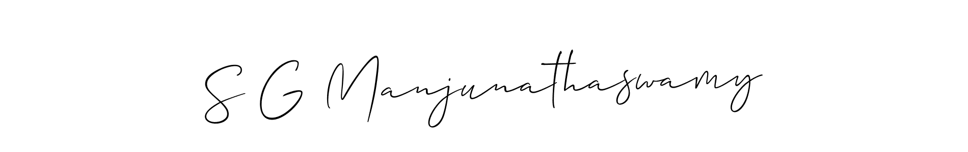 This is the best signature style for the S G Manjunathaswamy name. Also you like these signature font (Allison_Script). Mix name signature. S G Manjunathaswamy signature style 2 images and pictures png