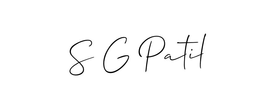 How to make S G Patil signature? Allison_Script is a professional autograph style. Create handwritten signature for S G Patil name. S G Patil signature style 2 images and pictures png