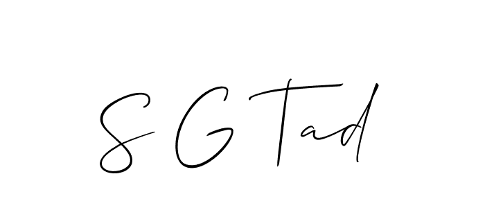 How to make S G Tad signature? Allison_Script is a professional autograph style. Create handwritten signature for S G Tad name. S G Tad signature style 2 images and pictures png