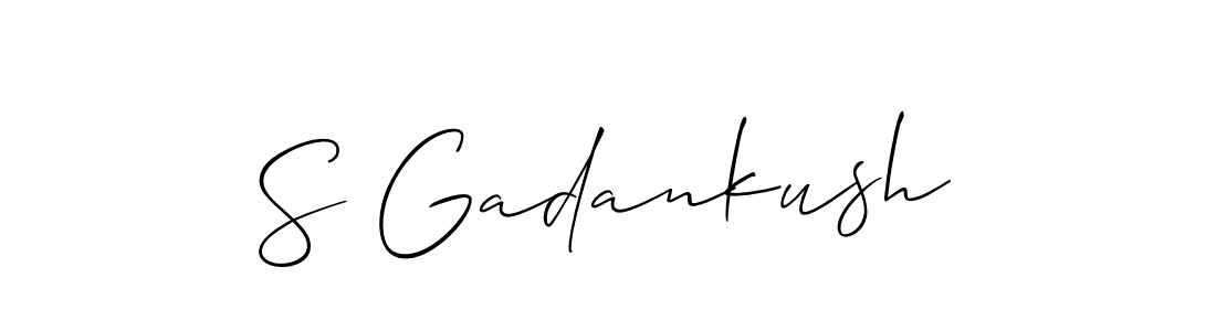 S Gadankush stylish signature style. Best Handwritten Sign (Allison_Script) for my name. Handwritten Signature Collection Ideas for my name S Gadankush. S Gadankush signature style 2 images and pictures png