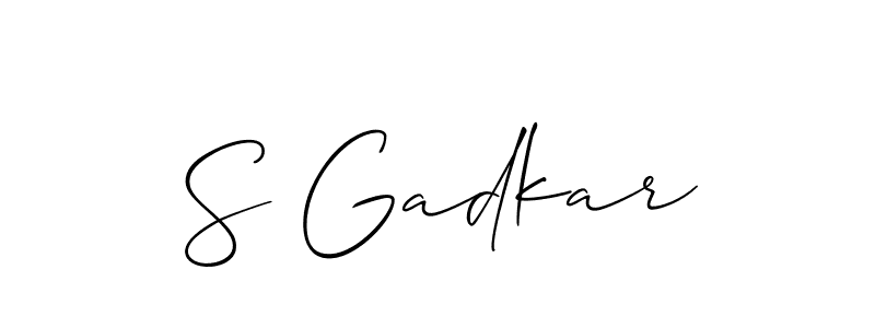 This is the best signature style for the S Gadkar name. Also you like these signature font (Allison_Script). Mix name signature. S Gadkar signature style 2 images and pictures png