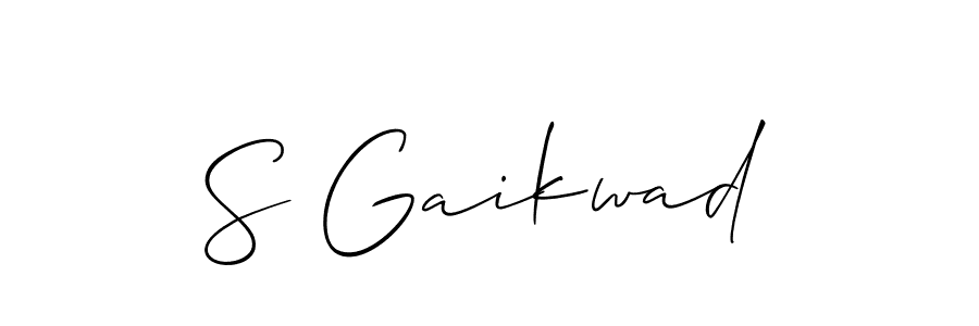 Make a short S Gaikwad signature style. Manage your documents anywhere anytime using Allison_Script. Create and add eSignatures, submit forms, share and send files easily. S Gaikwad signature style 2 images and pictures png