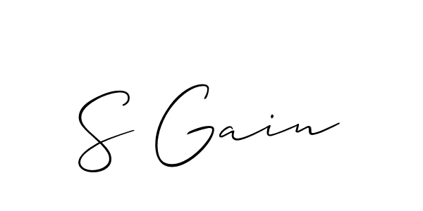 You should practise on your own different ways (Allison_Script) to write your name (S Gain) in signature. don't let someone else do it for you. S Gain signature style 2 images and pictures png