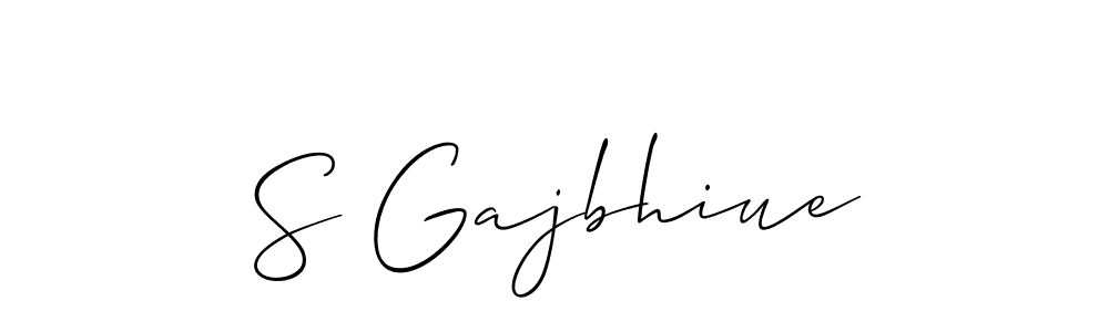 S Gajbhiue stylish signature style. Best Handwritten Sign (Allison_Script) for my name. Handwritten Signature Collection Ideas for my name S Gajbhiue. S Gajbhiue signature style 2 images and pictures png