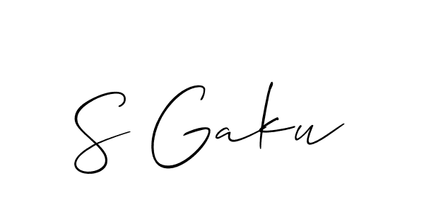 How to make S Gaku signature? Allison_Script is a professional autograph style. Create handwritten signature for S Gaku name. S Gaku signature style 2 images and pictures png