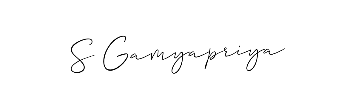 See photos of S Gamyapriya official signature by Spectra . Check more albums & portfolios. Read reviews & check more about Allison_Script font. S Gamyapriya signature style 2 images and pictures png