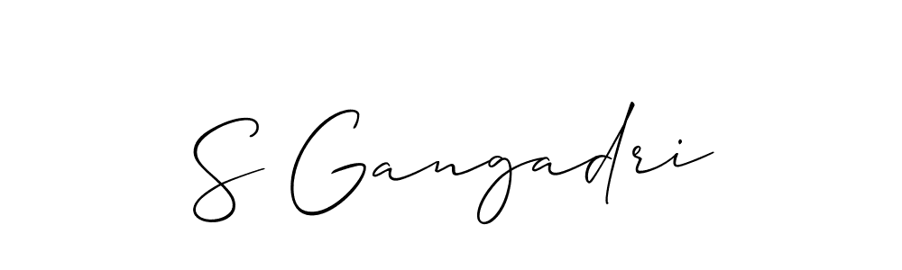 Make a short S Gangadri signature style. Manage your documents anywhere anytime using Allison_Script. Create and add eSignatures, submit forms, share and send files easily. S Gangadri signature style 2 images and pictures png