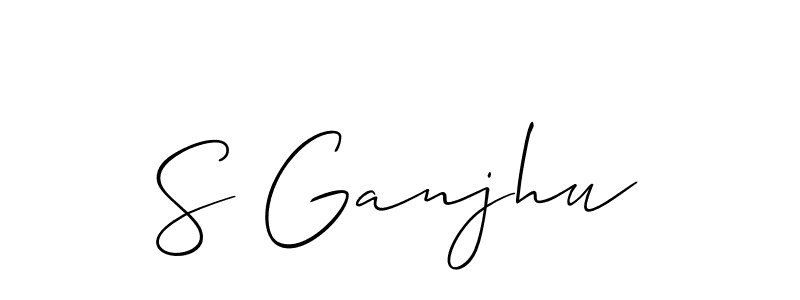 You should practise on your own different ways (Allison_Script) to write your name (S Ganjhu) in signature. don't let someone else do it for you. S Ganjhu signature style 2 images and pictures png