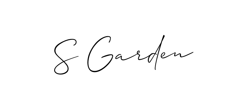 Check out images of Autograph of S Garden name. Actor S Garden Signature Style. Allison_Script is a professional sign style online. S Garden signature style 2 images and pictures png