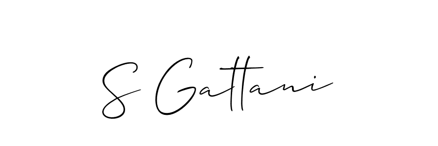 How to make S Gattani signature? Allison_Script is a professional autograph style. Create handwritten signature for S Gattani name. S Gattani signature style 2 images and pictures png