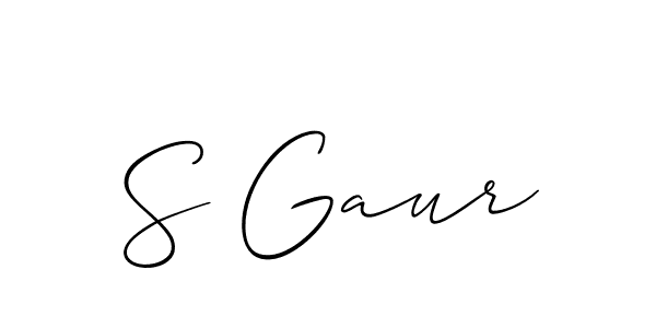 It looks lik you need a new signature style for name S Gaur. Design unique handwritten (Allison_Script) signature with our free signature maker in just a few clicks. S Gaur signature style 2 images and pictures png