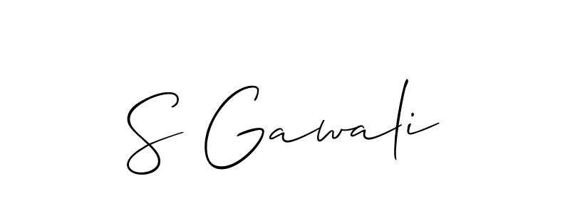 How to make S Gawali signature? Allison_Script is a professional autograph style. Create handwritten signature for S Gawali name. S Gawali signature style 2 images and pictures png