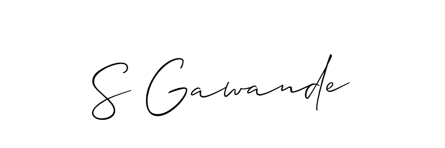 Make a beautiful signature design for name S Gawande. Use this online signature maker to create a handwritten signature for free. S Gawande signature style 2 images and pictures png