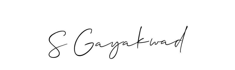 S Gayakwad stylish signature style. Best Handwritten Sign (Allison_Script) for my name. Handwritten Signature Collection Ideas for my name S Gayakwad. S Gayakwad signature style 2 images and pictures png