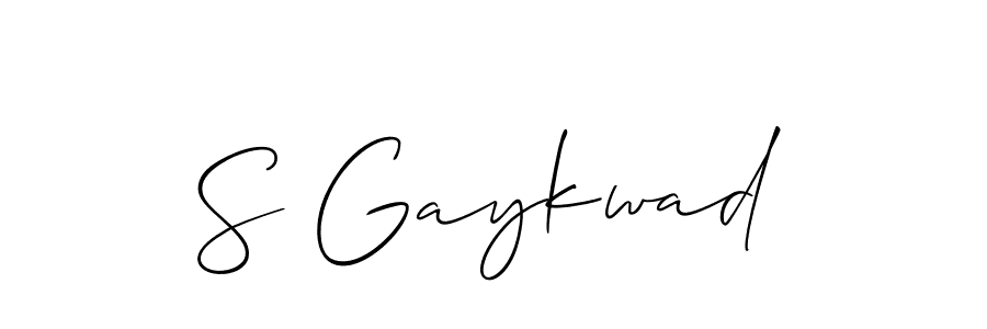 How to make S Gaykwad signature? Allison_Script is a professional autograph style. Create handwritten signature for S Gaykwad name. S Gaykwad signature style 2 images and pictures png