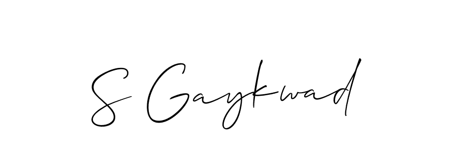 This is the best signature style for the S Gaykwad name. Also you like these signature font (Allison_Script). Mix name signature. S Gaykwad signature style 2 images and pictures png