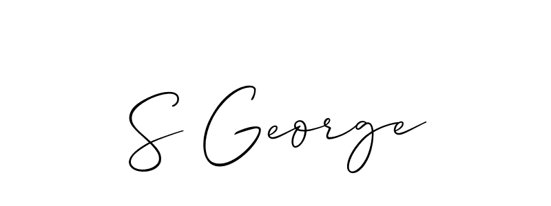 How to make S George signature? Allison_Script is a professional autograph style. Create handwritten signature for S George name. S George signature style 2 images and pictures png