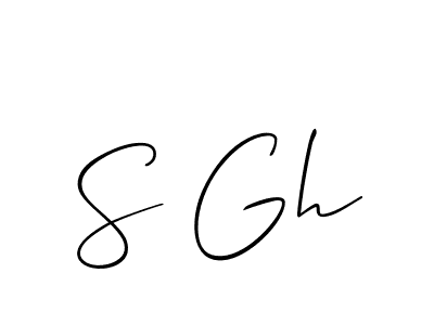 S Gh stylish signature style. Best Handwritten Sign (Allison_Script) for my name. Handwritten Signature Collection Ideas for my name S Gh. S Gh signature style 2 images and pictures png
