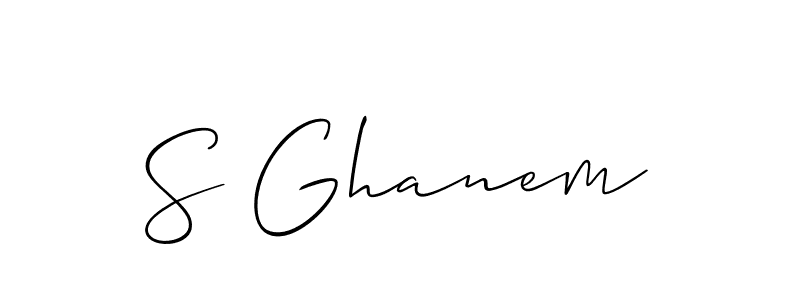 It looks lik you need a new signature style for name S Ghanem. Design unique handwritten (Allison_Script) signature with our free signature maker in just a few clicks. S Ghanem signature style 2 images and pictures png