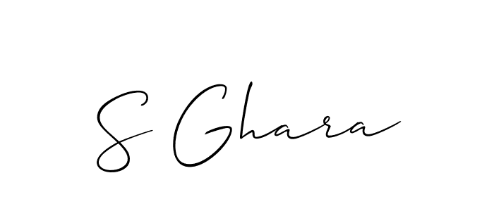 if you are searching for the best signature style for your name S Ghara. so please give up your signature search. here we have designed multiple signature styles  using Allison_Script. S Ghara signature style 2 images and pictures png