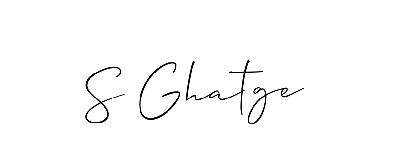 It looks lik you need a new signature style for name S Ghatge. Design unique handwritten (Allison_Script) signature with our free signature maker in just a few clicks. S Ghatge signature style 2 images and pictures png