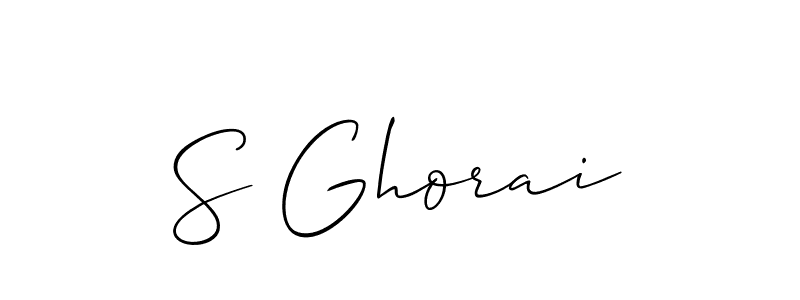 How to make S Ghorai signature? Allison_Script is a professional autograph style. Create handwritten signature for S Ghorai name. S Ghorai signature style 2 images and pictures png