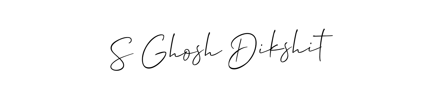 if you are searching for the best signature style for your name S Ghosh Dikshit. so please give up your signature search. here we have designed multiple signature styles  using Allison_Script. S Ghosh Dikshit signature style 2 images and pictures png