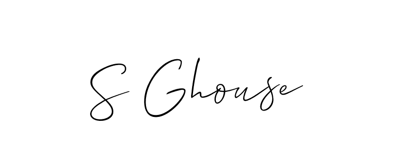 You should practise on your own different ways (Allison_Script) to write your name (S Ghouse) in signature. don't let someone else do it for you. S Ghouse signature style 2 images and pictures png