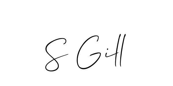 Best and Professional Signature Style for S Gill. Allison_Script Best Signature Style Collection. S Gill signature style 2 images and pictures png