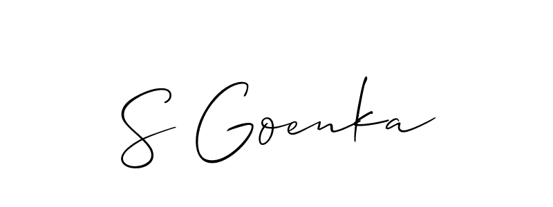 This is the best signature style for the S Goenka name. Also you like these signature font (Allison_Script). Mix name signature. S Goenka signature style 2 images and pictures png