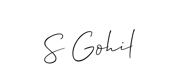 It looks lik you need a new signature style for name S Gohil. Design unique handwritten (Allison_Script) signature with our free signature maker in just a few clicks. S Gohil signature style 2 images and pictures png