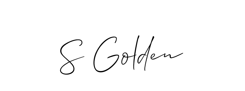 You should practise on your own different ways (Allison_Script) to write your name (S Golden) in signature. don't let someone else do it for you. S Golden signature style 2 images and pictures png