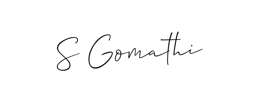 It looks lik you need a new signature style for name S Gomathi. Design unique handwritten (Allison_Script) signature with our free signature maker in just a few clicks. S Gomathi signature style 2 images and pictures png