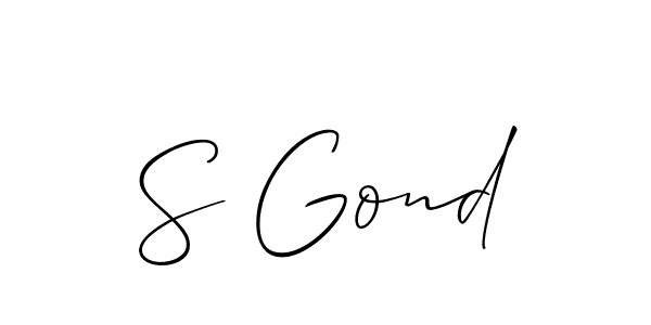 Make a short S Gond signature style. Manage your documents anywhere anytime using Allison_Script. Create and add eSignatures, submit forms, share and send files easily. S Gond signature style 2 images and pictures png