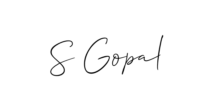 S Gopal stylish signature style. Best Handwritten Sign (Allison_Script) for my name. Handwritten Signature Collection Ideas for my name S Gopal. S Gopal signature style 2 images and pictures png