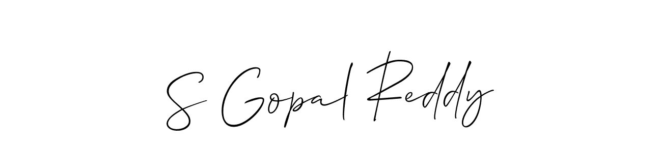 How to make S Gopal Reddy name signature. Use Allison_Script style for creating short signs online. This is the latest handwritten sign. S Gopal Reddy signature style 2 images and pictures png