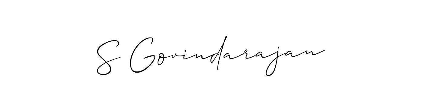 Make a short S Govindarajan signature style. Manage your documents anywhere anytime using Allison_Script. Create and add eSignatures, submit forms, share and send files easily. S Govindarajan signature style 2 images and pictures png