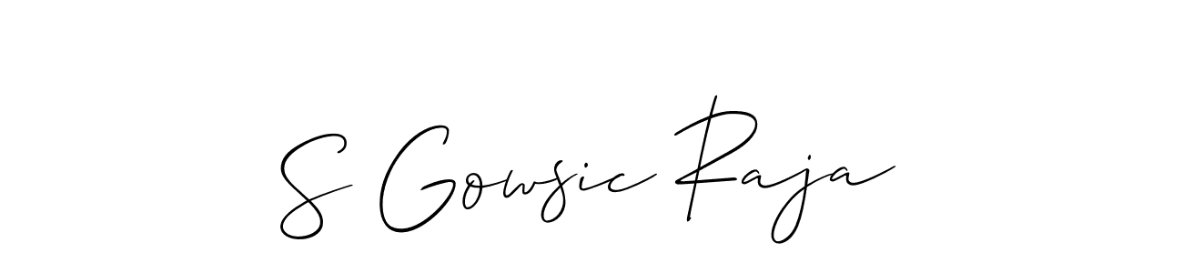 How to make S Gowsic Raja signature? Allison_Script is a professional autograph style. Create handwritten signature for S Gowsic Raja name. S Gowsic Raja signature style 2 images and pictures png