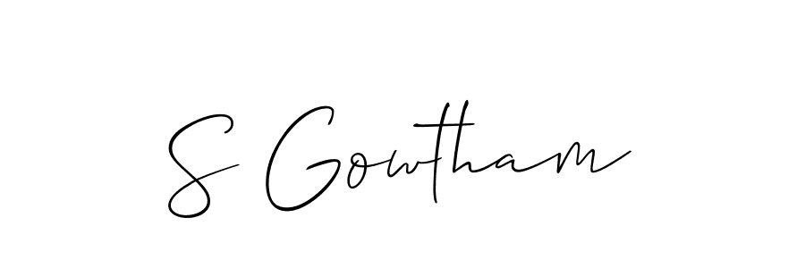 Make a beautiful signature design for name S Gowtham. Use this online signature maker to create a handwritten signature for free. S Gowtham signature style 2 images and pictures png