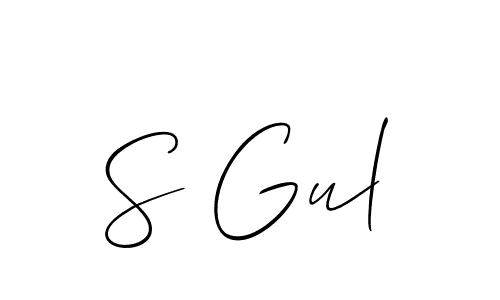 You can use this online signature creator to create a handwritten signature for the name S Gul. This is the best online autograph maker. S Gul signature style 2 images and pictures png