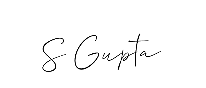 if you are searching for the best signature style for your name S Gupta. so please give up your signature search. here we have designed multiple signature styles  using Allison_Script. S Gupta signature style 2 images and pictures png