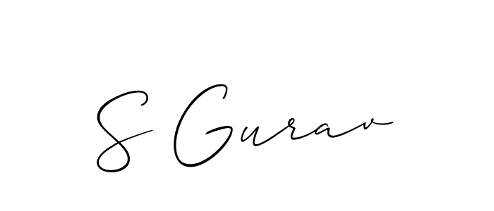 Create a beautiful signature design for name S Gurav. With this signature (Allison_Script) fonts, you can make a handwritten signature for free. S Gurav signature style 2 images and pictures png