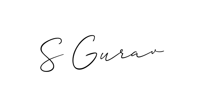 S Gurav stylish signature style. Best Handwritten Sign (Allison_Script) for my name. Handwritten Signature Collection Ideas for my name S Gurav. S Gurav signature style 2 images and pictures png