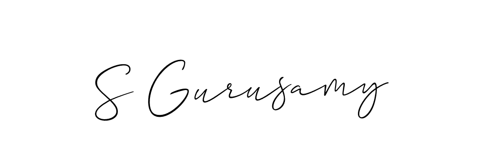 Make a short S Gurusamy signature style. Manage your documents anywhere anytime using Allison_Script. Create and add eSignatures, submit forms, share and send files easily. S Gurusamy signature style 2 images and pictures png