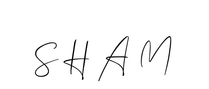 Similarly Allison_Script is the best handwritten signature design. Signature creator online .You can use it as an online autograph creator for name S H A M. S H A M signature style 2 images and pictures png