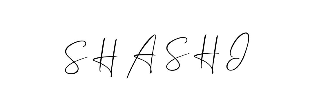 Best and Professional Signature Style for S H A S H I. Allison_Script Best Signature Style Collection. S H A S H I signature style 2 images and pictures png