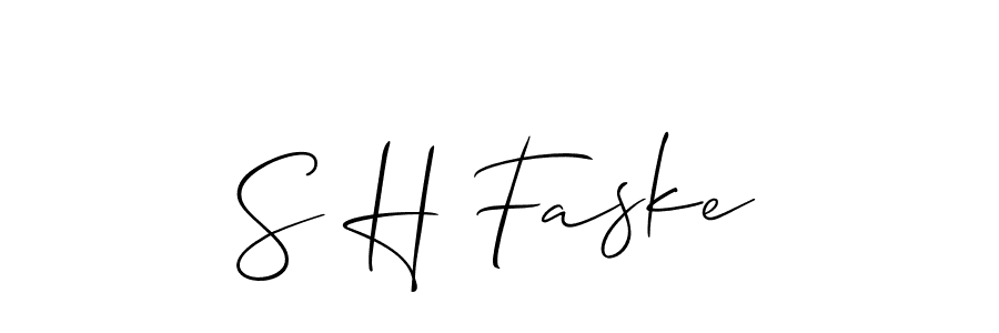 Make a beautiful signature design for name S H Faske. Use this online signature maker to create a handwritten signature for free. S H Faske signature style 2 images and pictures png