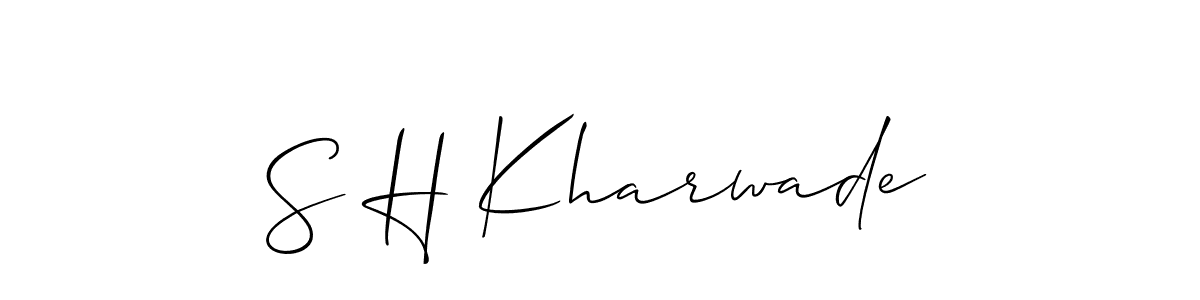 Make a short S H Kharwade signature style. Manage your documents anywhere anytime using Allison_Script. Create and add eSignatures, submit forms, share and send files easily. S H Kharwade signature style 2 images and pictures png